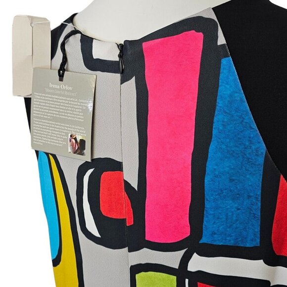 Simply Art Dolcezza Dress Abstract Art To Wear Size M Irena Orlov Vibrant NWT - Picture 3 of 10
